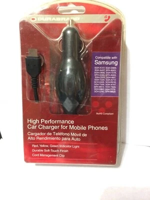 CARGADOR DE COCHE DURABRAND para Samsung/SGH-A727,D900,A437,D806 SPH-A503,A303 y más Foto 1 de 4