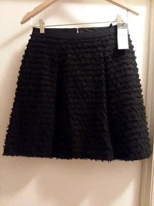 NWT $198 BCBGMAXAZRIA 4 Reggie Black Pleated Lined Mini Skirt Pockets BCBG Azria - Picture 1 of 6
