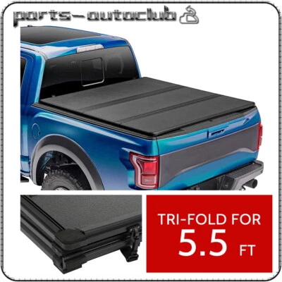 Tonneau Cover Truck Bed 5.5Ft For 2004-2020 Ford F150 Hard Tri-Fold Foto 1 de 4