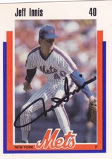 JEFF INNIS AUTOGRAPHED SIGNED 1989 Kahn's Mets New York Mets 40 RARE AUTO