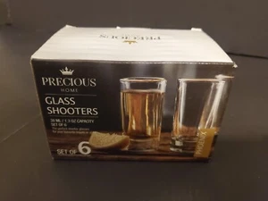 Precious Home Glass Shooters Set Of 6 38ML/ 1.3 OZ Brand New - Picture 1 of 6