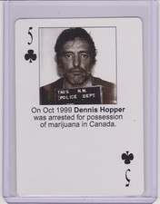 RARE 2003 STARZ BEHIND BARZ DENNIS HOPPER PLAYING CARD ~ MUG SHOT ~ EASY RIDER
