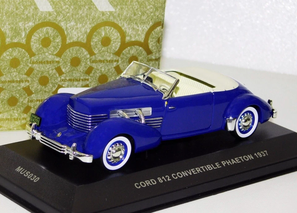 Cord 812 2- door Convertibe 1937 Blue 1/43 Diecast iXO MODELS MUSEUM 030 n neo - Image 1 of 1