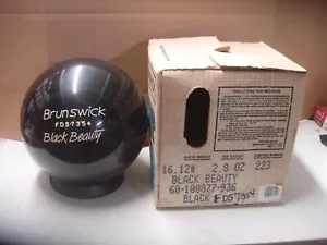 g4 16.12 FDS7354 Black Beauty USA 1990 Brunswick Solid Black Polyester Ball - Picture 1 of 6
