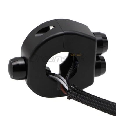 7/8" 22mm Moto Lenkerschalter Lenker Steuerschalter 3 Taster Schalters Universal - Bild 1 von 4