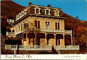 Savage Mining Co. Virginia City Nevada Continental Postcard - Picture 1 of 2