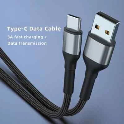 Rattan USB To USB C Fast Charging Cable Phone Data Sync brai Android lead 1m 2m - Image 1 of 4