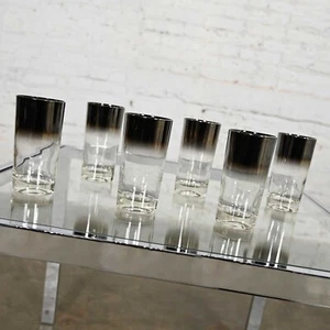 Set 6 bicchieri da cocktail MCM Silver Fade Highball stile di Dorothy Thorpe - Foto 1 di 11