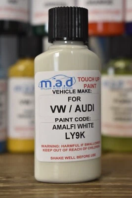 MYLDAN KIT TOUCH UP 30ML PER VW/AUDI LY9K AMALFI BIANCO A3 A4 A5 A6 TT A8