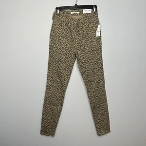 NEU Pacsun Hose Damen 26 hellbraun Gepard Animal Print hoher Bund Jegging - Bild 1 von 13