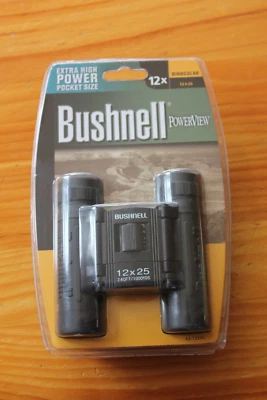 Bushnell Powerview Ultra High Power 12x 25mm Lens Binoculars 131225C w/Case - Image 1 of 2