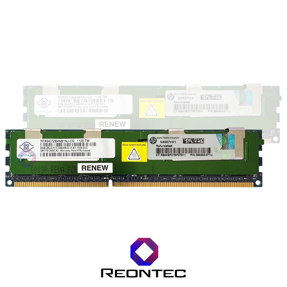 8 Go Serveur Ram Nanya PC3 - 10600R DDR3 NT8GC72B4NB1NJ-CG 2Rx4 - Photo 1/1
