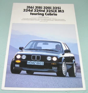 1988 BMW 316i 318i 320i 325i 324d 324td 325IX M3 Orig Market Sales Brochure - Foto 1 di 2