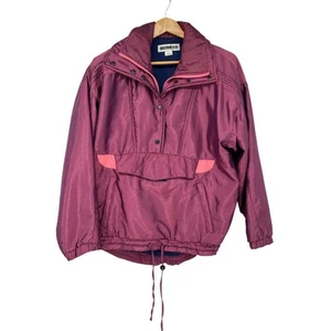 Vintage Obermeyer Metallic Hot Pink Windbreaker Jacket Women’s Size 10 80’s 90’s - Picture 1 of 12