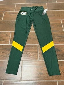 NWT Majestic Green Bay Packers Women’s Leggings Size XL Green Gold - Picture 1 of 8
