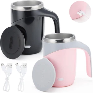 Taza cafe auto mezcladora recargable 2 pack mezcla automatica cafe te leche pro - Picture 1 of 12