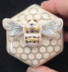 Lenox Biene Bienenstock Schmuckschatulle mit Originalschatulle ~ Top Zustand - Bild 1 von 16