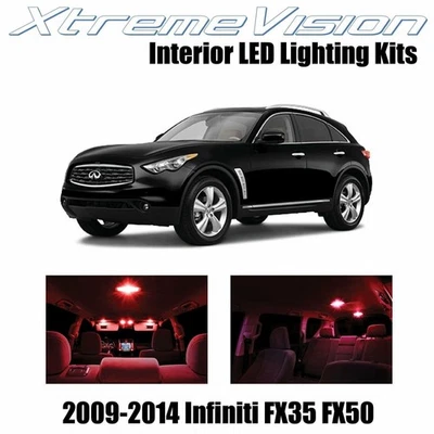 XtremeVision Interior LED for Infiniti FX35 FX50 2009-2014 (12 PCS) Red - Image 1 of 4