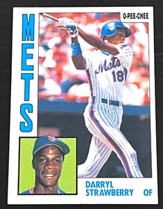 304)  1984 O-PEE-CHEE #182 DARRYL STRAWBERRY ROOKIE MINT CENTERED - Picture 1 of 2