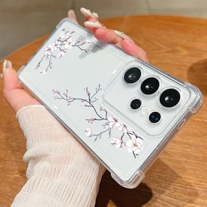 Case For Samsung Galaxy A17 A06 A15 A25 A55 A26 A05S A56 A16 Flowers Clear Cover - Picture 1 of 15