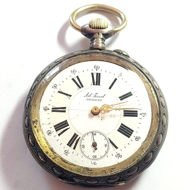 Working Railways Large Silver Tissot Pocket Watch - image 1 of 4