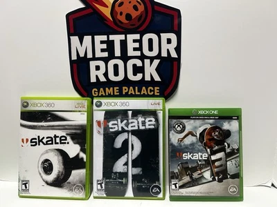 Skate 1 , 2 ,3 Bundle ( Microsoft Xbox 360 ) Clean Game Disc No Scratches VGC - Image 1 of 4