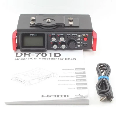 TASCAM DR-701D Linear PCM Recorder for DSLR Tested w/ Manual & Cable Japan - Image 1 of 4