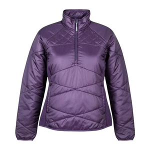 Athleta Pullover Giacca Trapuntata Puffer Mezza Zip Tempo Libero Viola Donna L - Foto 1 di 8