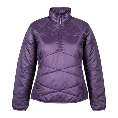 Athleta Pullover Jacket Sz L Quilted Puffer Half Zip Athleisure Purple - Image 1 of 4