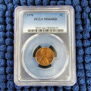 1970 Lincoln Memorial Cent 1C - Philadelphia Mint - PCGS MS 66 RD - Picture 1 of 16