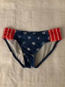 Art Class Girls Bikini Swim Bottoms Multicolor Stars American Flag Stretch M 7/8 - Picture 1 of 8