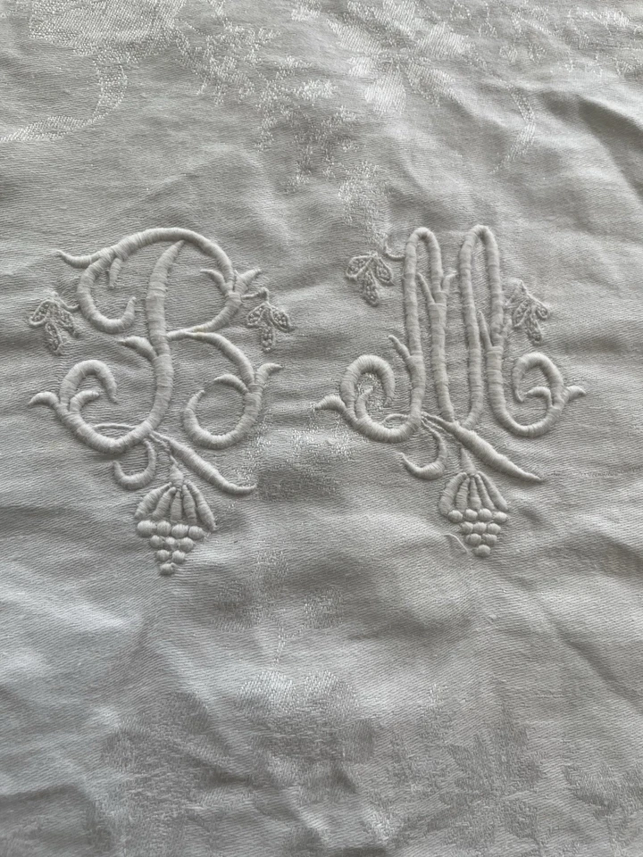 anciennes Serviettes de table Monogramme B M/ Linge Ancien Old  napkins/7441V8 - Photo 1/4