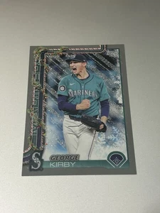 2025 Topps Holiday Silver Glitter George Kirby #H5 Seattle Mariners Baseball - Picture 1 of 2