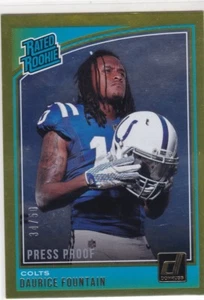 DAURICE FOUNTAIN 2018 DONRUSS GOLD PRESS PROOF RC #34/50 #333 COLTS - Picture 1 of 1