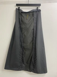 Maharishi Mhi Damen NEU offen Sonne Wickelrock Größe UK 10 grau bestickt Y2k - Bild 1 von 8