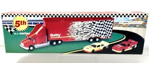 VTG NEW IN BOX 1998 GETTY MULTI-RACE CAR TRANSPORTER - Picture 1 of 20