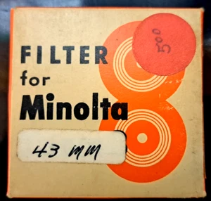 Vintage NOS Filter for Minolta 43mm UV for 8mm video camera - Picture 1 of 11