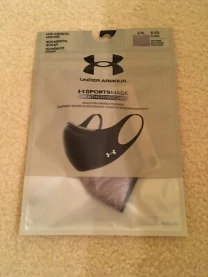 UA Under Armour SPORTSMASK Peso Pena G/XL #012 Cinza Passo/Prata Cromado NOVO - Imagem 1 de 3