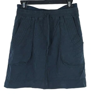 NWOT GO SILK womens size 6 black washable silk drawstring pull on mini skirt - Picture 1 of 5