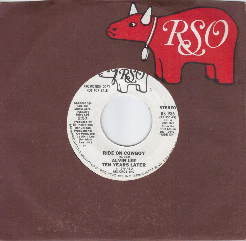TEN YEARS AFTER  Ride On Cowboy  rare promo 45  ALVIN LEE - Image 1 of 1
