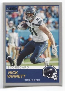 NICK VANNETT  2019 Score Football SCORECARD - SEATTLE SEAHAWKS - # 323 - Picture 1 of 1