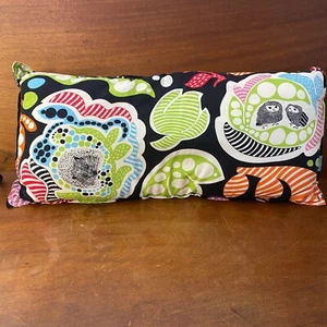 Cuscino lombare decorativo colorato con stampa riccio e gufo 12 x 22" cotone morbido - Foto 1 di 6