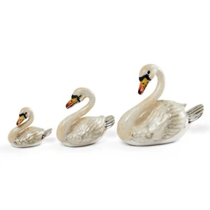 Cisnes de plata y esmalte Saturno - plata de ley totalmente sellada - Imagen 1 de 7