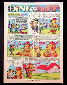 1984 Dink & Duff Comicstreifen 2 Stck. Vintage Druck Magazin Comic - Bild 1 von 2