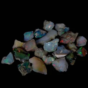 27,70 Cts. Welo Fire opale etiope 100% naturale fantasia grezzo lotto pietre preziose sfuse - Foto 1 di 4