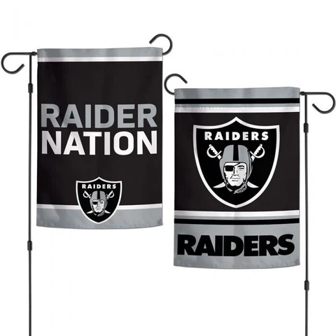 New NFL Las Vegas Raiders Raider Nation  2 Sided Slogan 12.5 X 18" Garden  Flag Cover