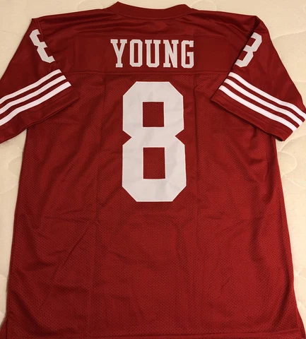 Steve Young San Francisco 49ers Red Football Jersey Mens Size XL Stitched Cover