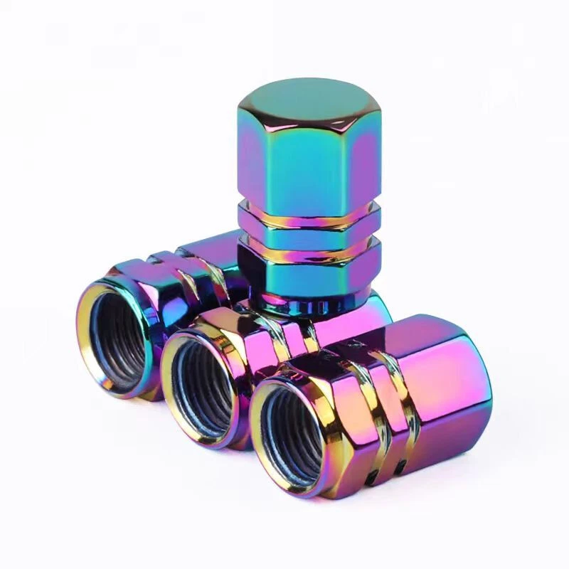 New 4pcs Colorful Aluminum Car Tire Valve Cap Dustproof Cover Fit For Volkswagen — 第 1/4 张图片