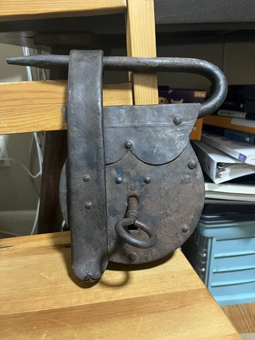 19th Century Iron Sliding Gate lock Cover