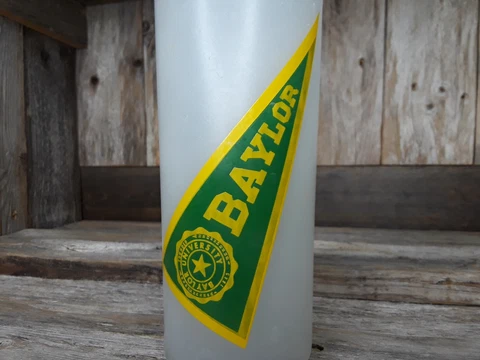 Vintage Baylor University Bears 16 oz Frosted Glass Cover
